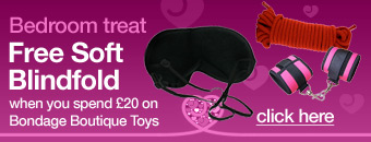 Get a blindfold with Bondage Boutique toys