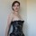 MISTRESS CARA WEARS:SWEET STREAK ROYAL BROCADE LACE-UP CORSET