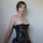 MISTRESS CARA WEARS:SWEET STREAK ROYAL BROCADE LACE-UP CORSET