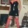 Black Level PVC Mini Dress with Suspenders