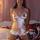 BlueBella Pearl Buttoned Satin Peephole Camisole
