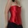 MISTRESS CARA WEARS: SWEET STREAK SIMPLE RADIANCE DIAMANTE CORSET [RED]