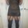 Dreamgirl Black Diamond All-In-One Sheer Dress and Stockings Set