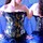 This is the Sweet Streak Royal Brocade Lace-Up Corset before I took the lace off. The lace was scratchy and irritating, especially under the arms.