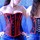 Sweet Streak Flower Print Contrast Corset Style Bustier Set