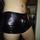 Male Power Liquid Onyx PU-Coated Pouch Short