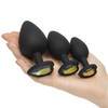 Luxe Jewelled Butt Plug Set with Rainbow Crystal (3 Piece)