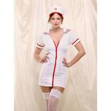 Fever Sexy Nurse Zip Front Dress & Hat Set