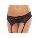 Coquette Stretch Lace Suspender Belt with Satin Bows