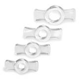 Doc Johnson Titanmen Easy-On Stretchy Cock Ring Set (4 Pack)