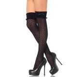 Leg Avenue Over The Knee Hold Ups with Bow Cuff