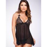 Lovehoney Love Me Lace Black Babydoll and G-String Set