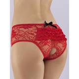 Lovehoney Red Crotchless Lace Ruffle Back Panties