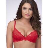 Lovehoney Flirty Underwired Plunge Bra Red
