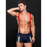 Envy Sexy Fireman Trunks and Braces Set