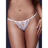 Baci Lingerie White Sexy Lace Up G-String