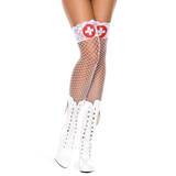 Music Legs Lace Top Fishnet Nurse Stockings