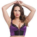 Lovehoney Treasure Me Front-Fastening Purple Longline Underwired Bra