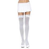 Leg Avenue Plus Size Opaque Thigh Highs with Satin Bow