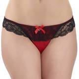 Lovehoney Satin Crotchless Strappy Thong Red