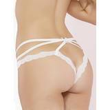 Seven 'til Midnight Crotchless White Lace and Mesh Cage Brief