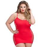 Lovehoney Plus Size Hourglass Red Mini Dress