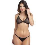 Lovehoney Sheer Triangle Bra and Crotchless G-String Set