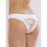 Lovehoney Crotchless Cut-Out White Lace Back Panties
