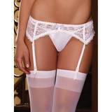 Dreamgirl White Stretch Lace Suspender Belt