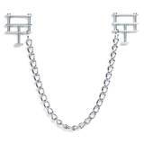 DOMINIX Deluxe Adjustable Thumbscrew Nipple Clamps with Chain