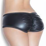 Coquette Darque Wet Look and Lace Hot Pants