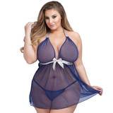 Oh La La Cheri Curves Plus Size Sheer Babydoll Set