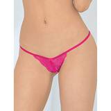 Escante Crotchless Lace Strappy Pink G-String