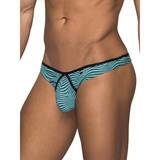Male Power Stripe Mesh Thong