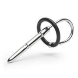 SINNER Stainless Steel 8mm Prince's Wand with Rubber Glans Ring