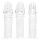 1 Extra Inch Textured Penis Extender Set (3 Piece)