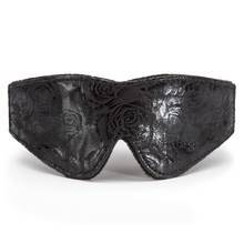 Black Rose Faux Fur Lined Blindfold