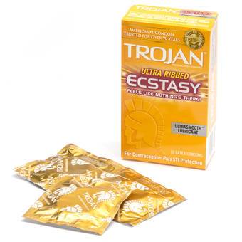 Trojan Ultra Ribbed Ecstasy Condoms (10 Pack)