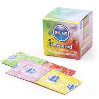 Skins Assorted Flavoured Condoms (16 Pack)