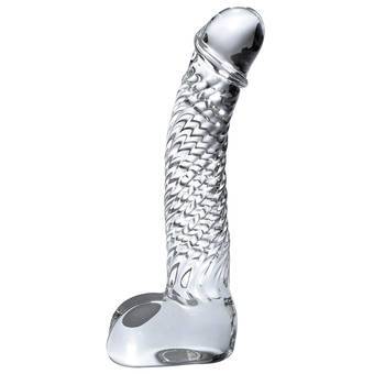 Icicles No 61 Textured Realistic Glass Dildo