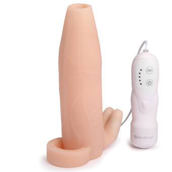 Fantasy X-Tensions Duo Clit Climax-Her Vibrating Penis Sleeve