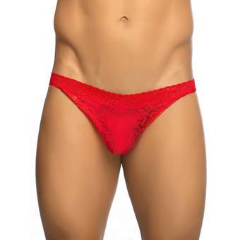 Malebasics Men's Red Lace Jockstrap