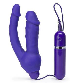 Double O Heaven 10 Function Vibrating Silicone Double Penetrator Dildo