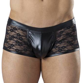LHM Boxershorts in Lackoptik mit Spitze