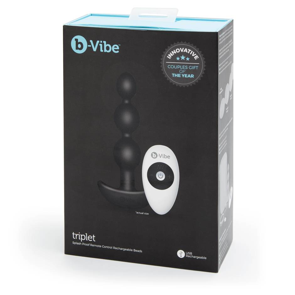 B Vibe Triplet Rechargeable Remote Control Vibrating Anal Beads Lovehoney Uk 0367