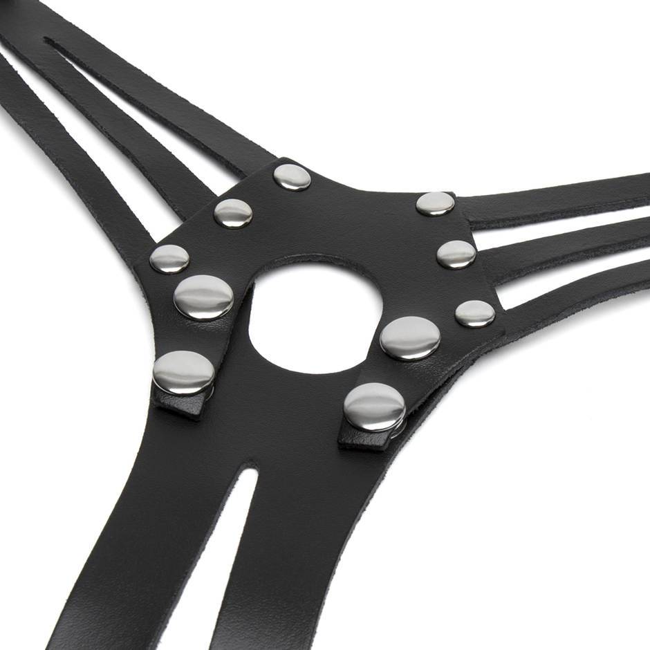 DOMINIX Deluxe Leather StrapOn Harness Lovehoney CA