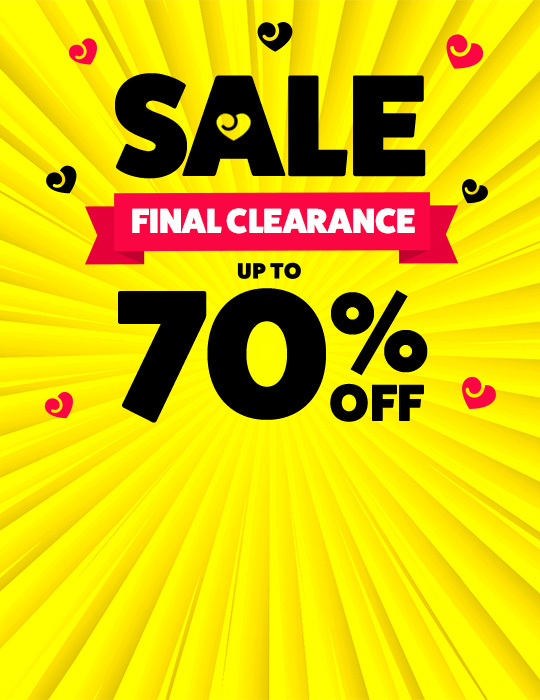 Sale - up to 70% off final clearance
