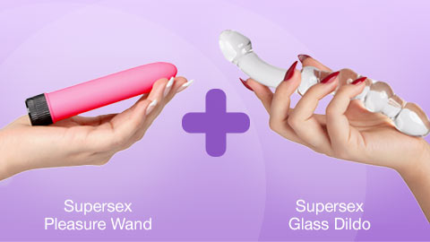 Vibrator plus dildo